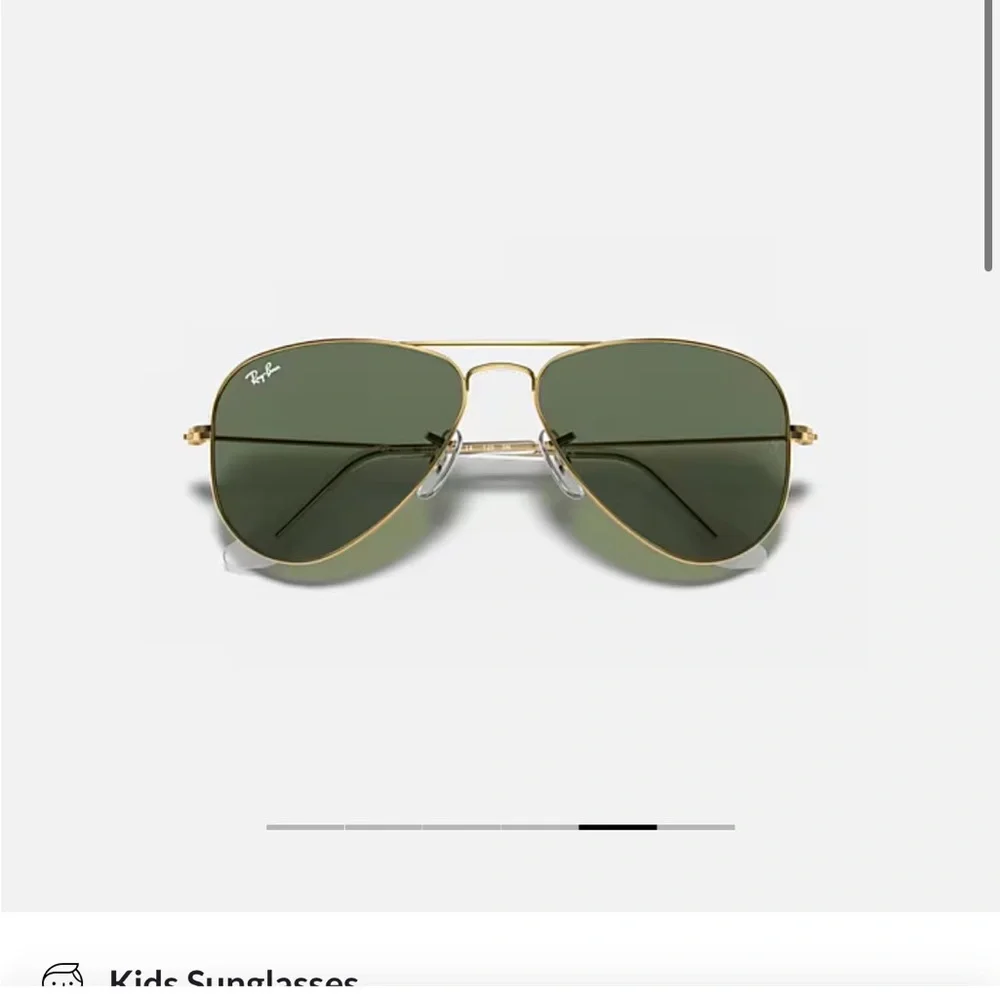 Ray-Ban Gold Frame Sunglasses with Green Lenses